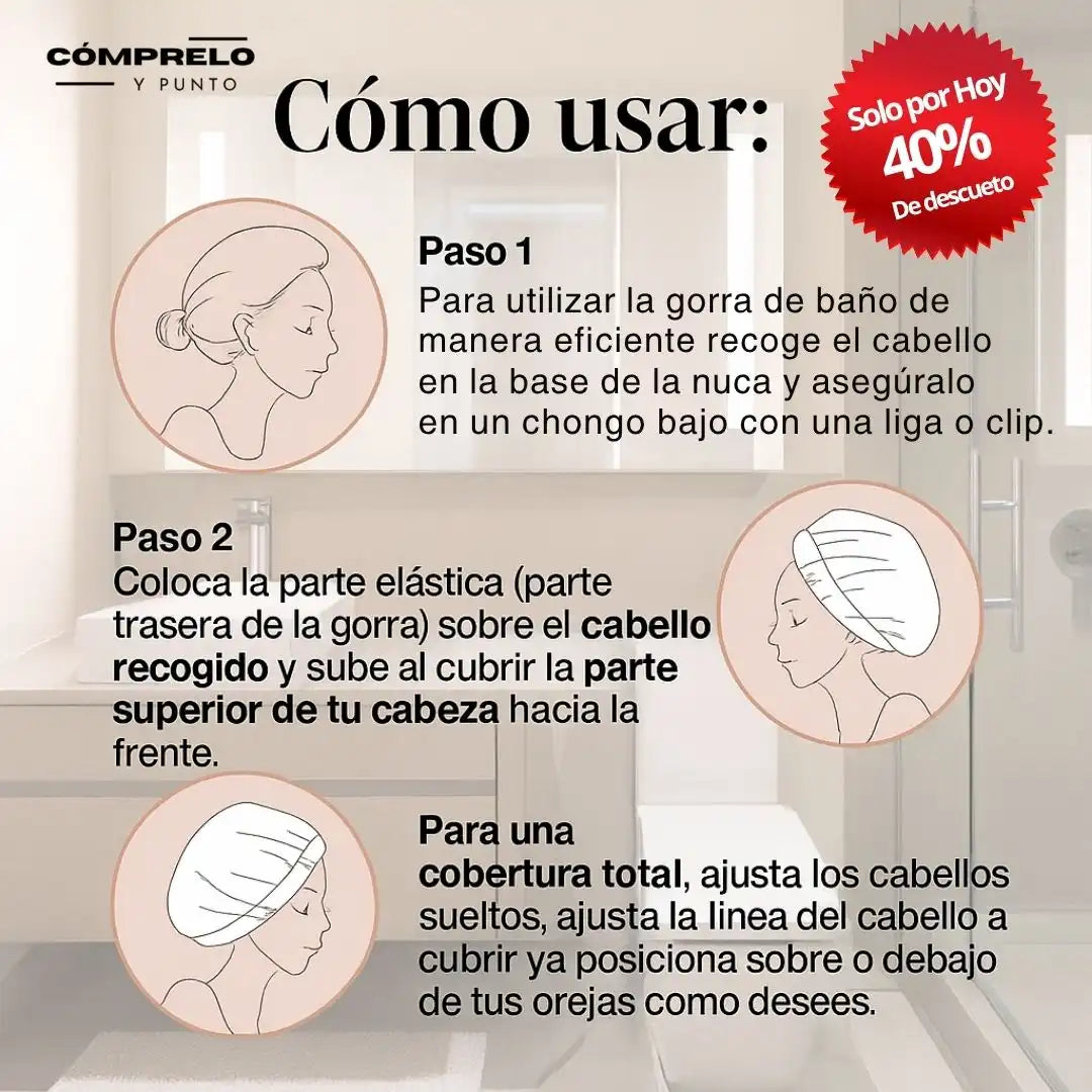 KITSCH® Satín Flexi – Gorro de Baño con Forro de SatIn Protege tu cabello sin sacrificar el estilo