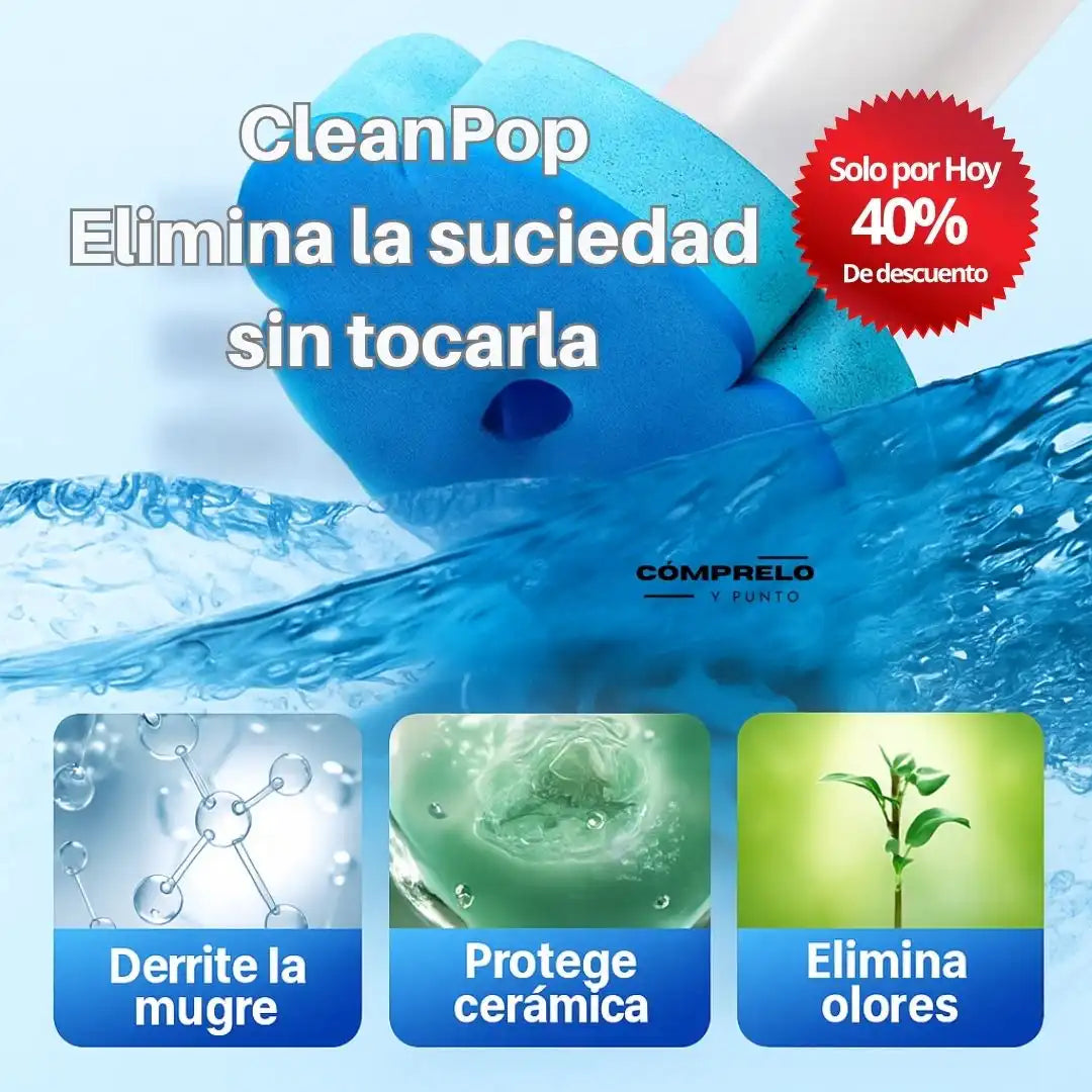 CleanPop® - Cepillo Desechable de Limpieza 360° para Inodoros ✨ ¡Adiós a los cepillos sucios y malolientes!