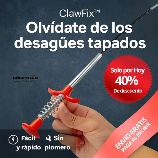 ClawFix™ – Desatascador con Garra Retráctil | Olvídate de los desagües tapados