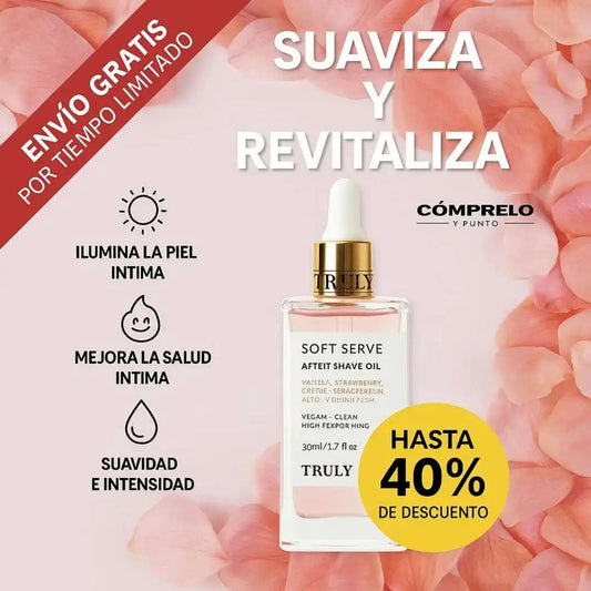 Truly:  Aceite post-afeitado para areas sensibles de la piel
