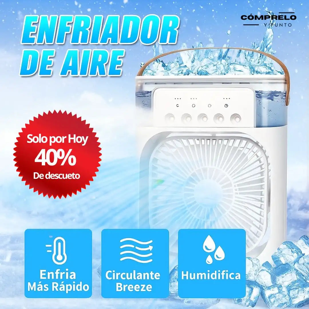 BreezeCool™ | Ventilador Aire Acondicionado Portátil - Frescura en un solo toque