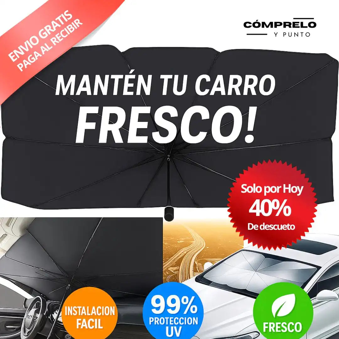 ShadeShella™ | Parasol Plegable para Carro - Protección instantánea, carro fresco
