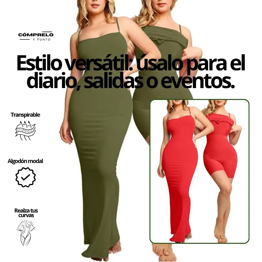 SlimFit™ Vestido Moldeador – Te ayuda con el Control de abdomen y luce increíble