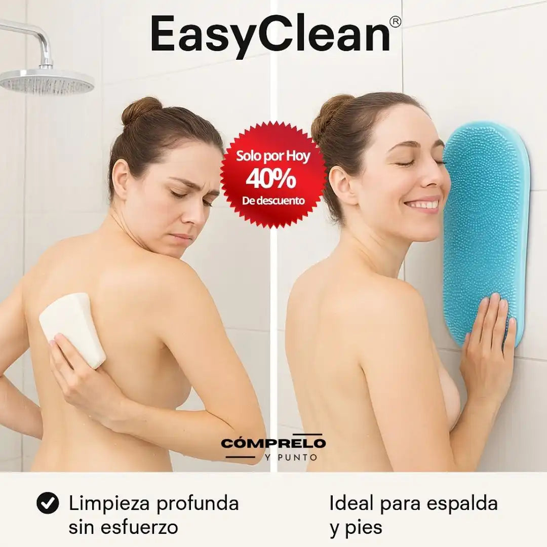 EasyClean® – Cepillo de Silicona Lava Espalda y Pies ¡Limpieza profunda sin agacharse ni enredos!