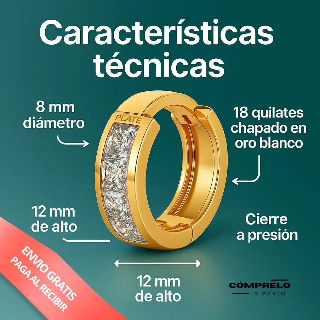 Giselle® Aretes Huggie Chapados en Oro 18K – Elegancia y Comodidad Todo el Día