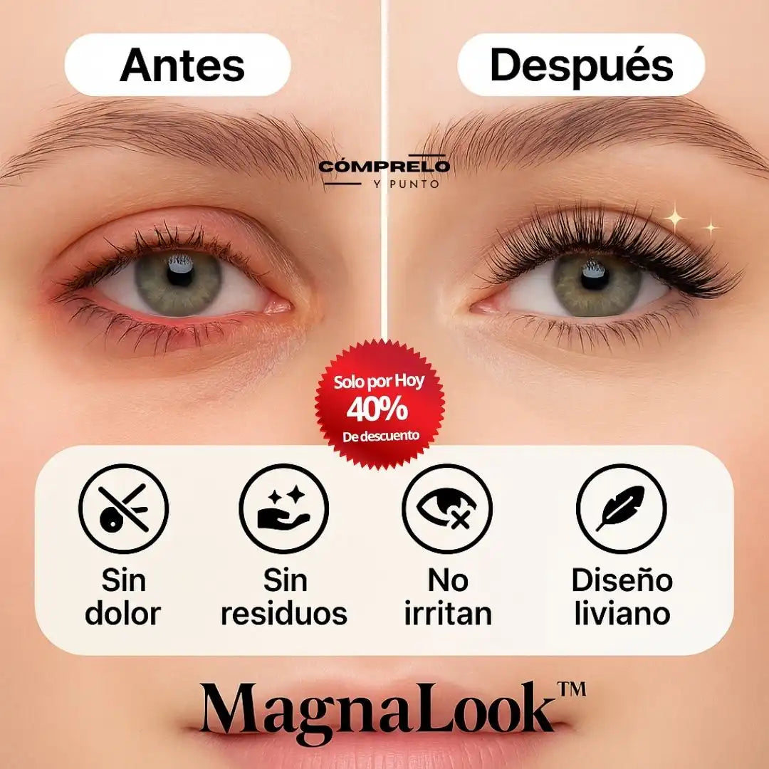 MagnaLook™ – Pestañas Magnéticas Sin Pegamento ✨Impacta con tu mirada en segundos
