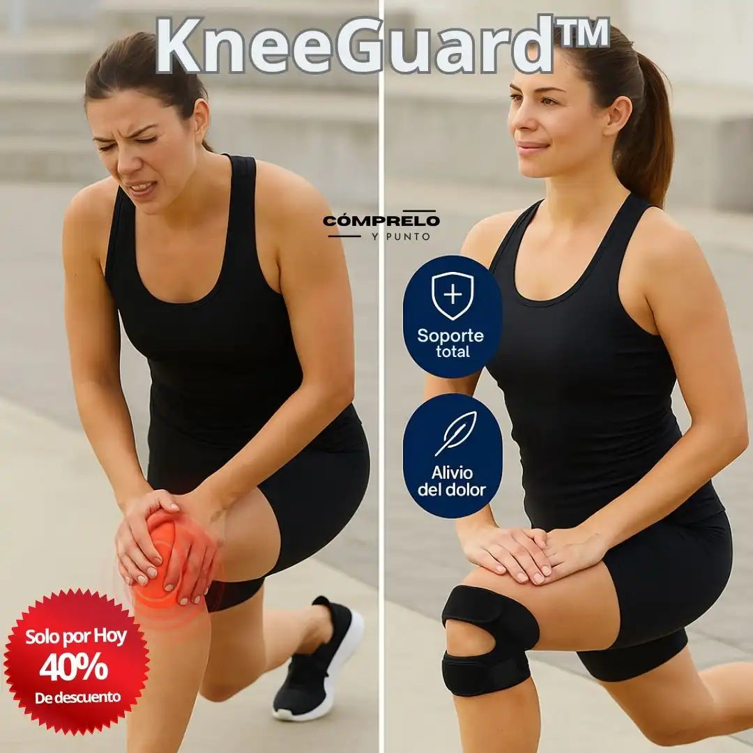 KneeGuard™ | Rodillera Ajustable con Soporte de Rótula – ¡Muévete sin dolor + regalos exclusivos!
