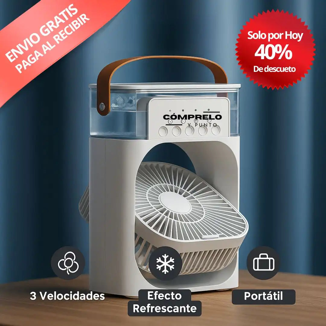 BreezeCool™ | Ventilador Aire Acondicionado Portátil - Frescura en un solo toque