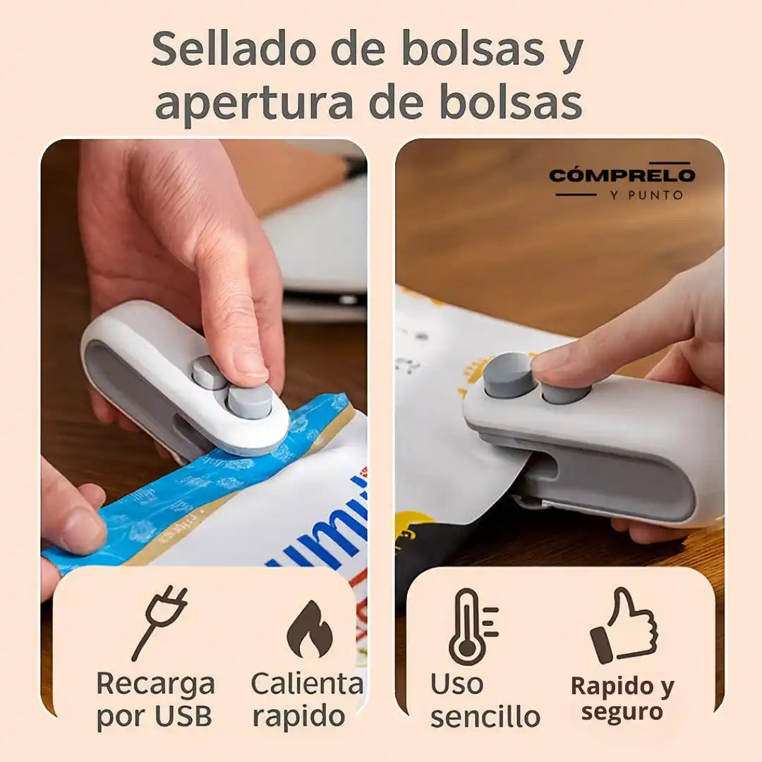 SealPro™ | Mini Sellador Portátil 2 en 1 importado 🇺🇸 – Sella y corta tus bolsas en segundos