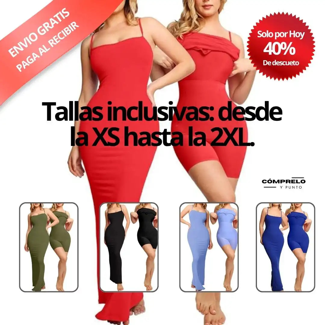 SlimFit™ Vestido Moldeador – Te ayuda con el Control de abdomen y luce increíble