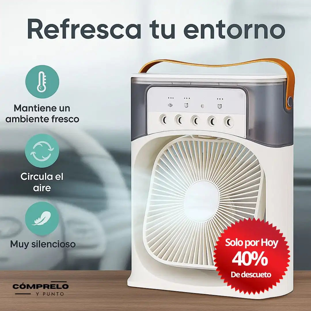BreezeCool™ | Ventilador Aire Acondicionado Portátil - Frescura en un solo toque