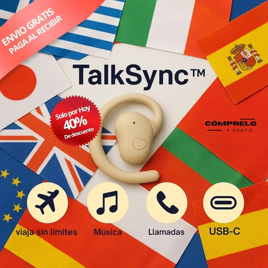 TalkSync™ | Audífonos Traductores Inteligentes – Entiende 144 idiomas en tiempo real