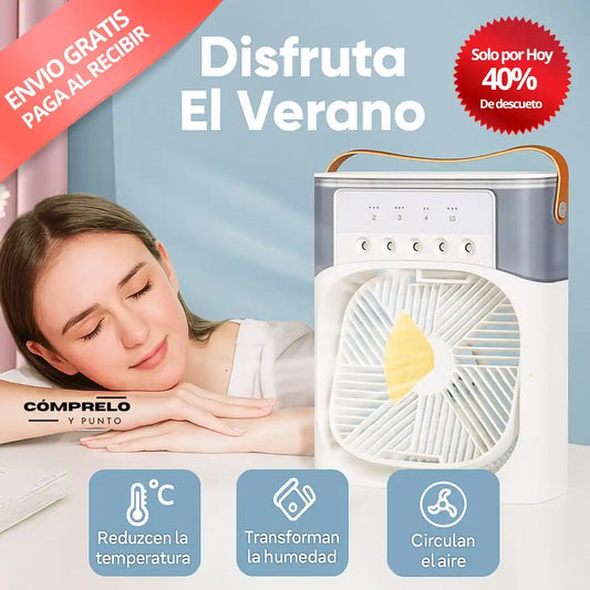 BreezeCool™ | Ventilador Aire Acondicionado Portátil - Frescura en un solo toque