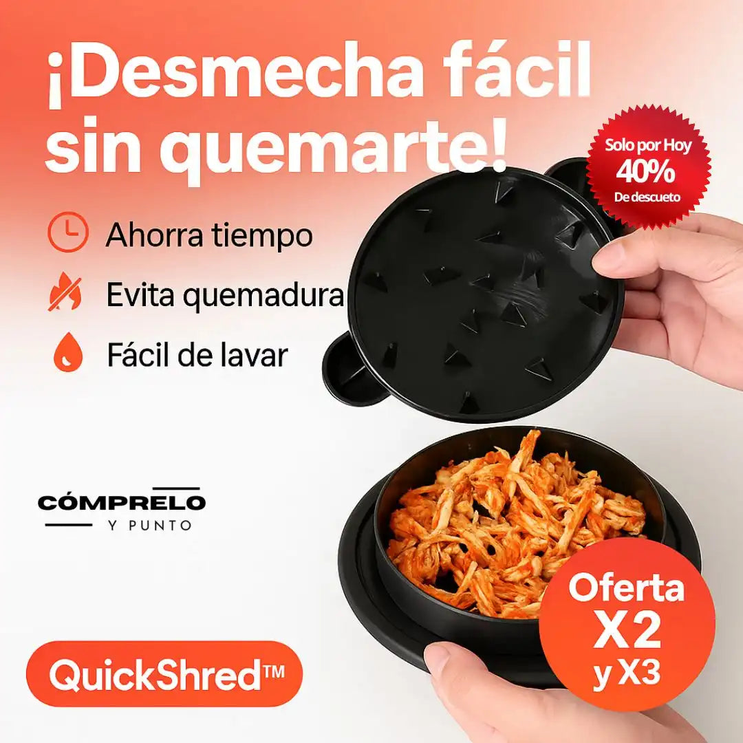QuickShred™ - Desmechador de Carne Manual | ¡Desmecha fácil sin quemarte ni ensuciar!