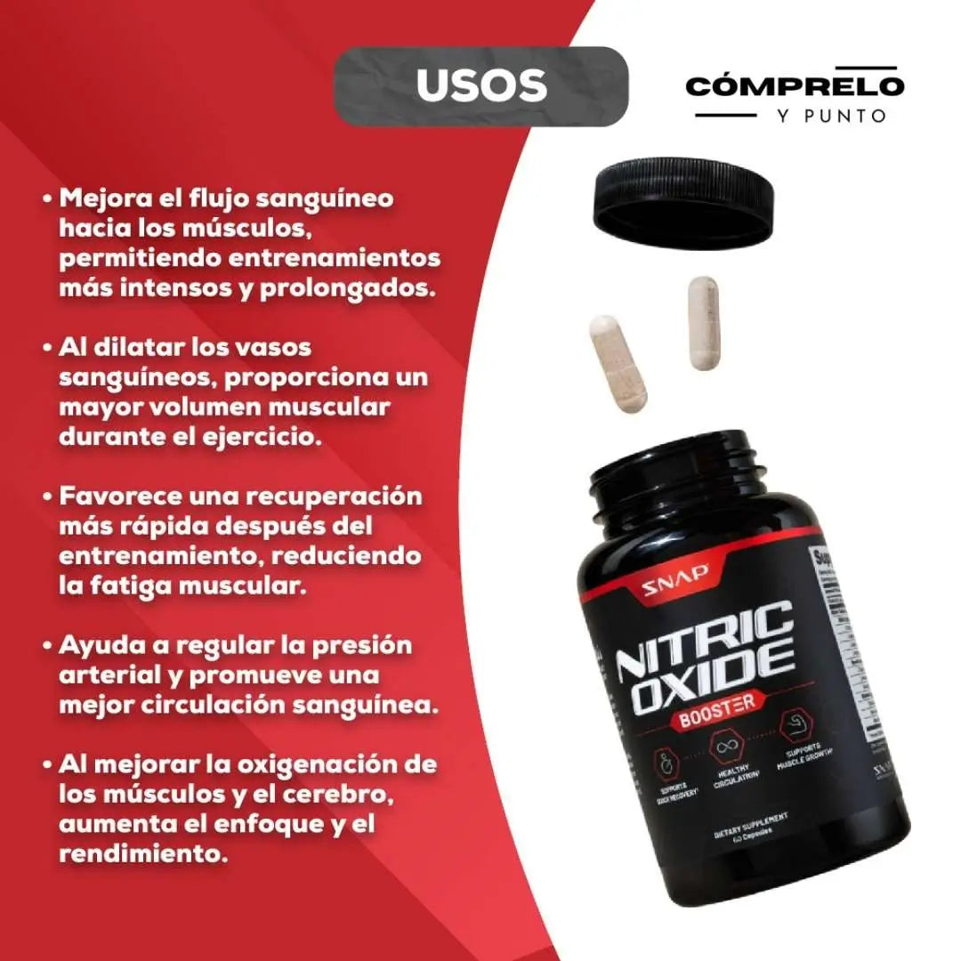 Óxido Nítrico:  🇺🇸 Producto Original Importado desde U.S.A. Recibe Gratis libro para potenciar tus resultados