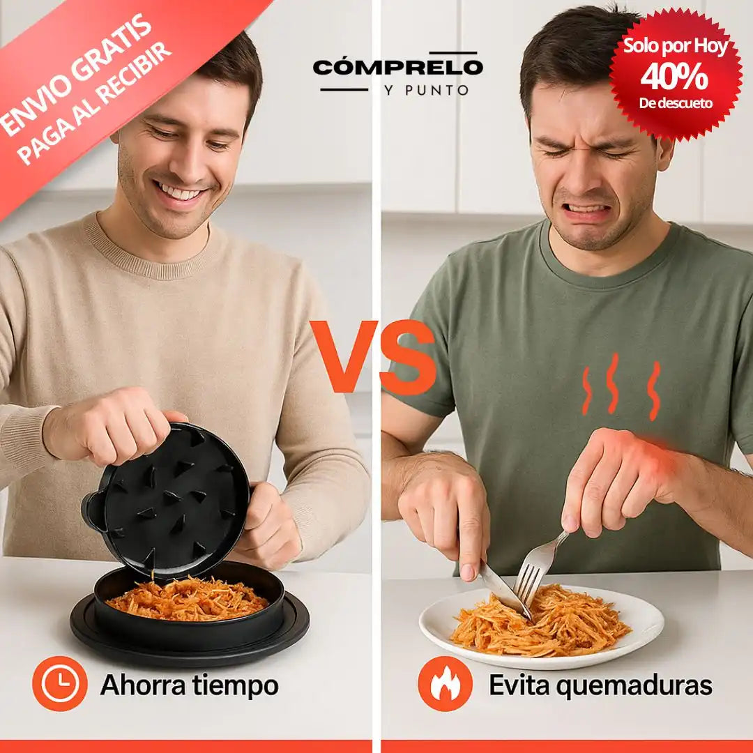 QuickShred™ - Desmechador de Carne Manual | ¡Desmecha fácil sin quemarte ni ensuciar!