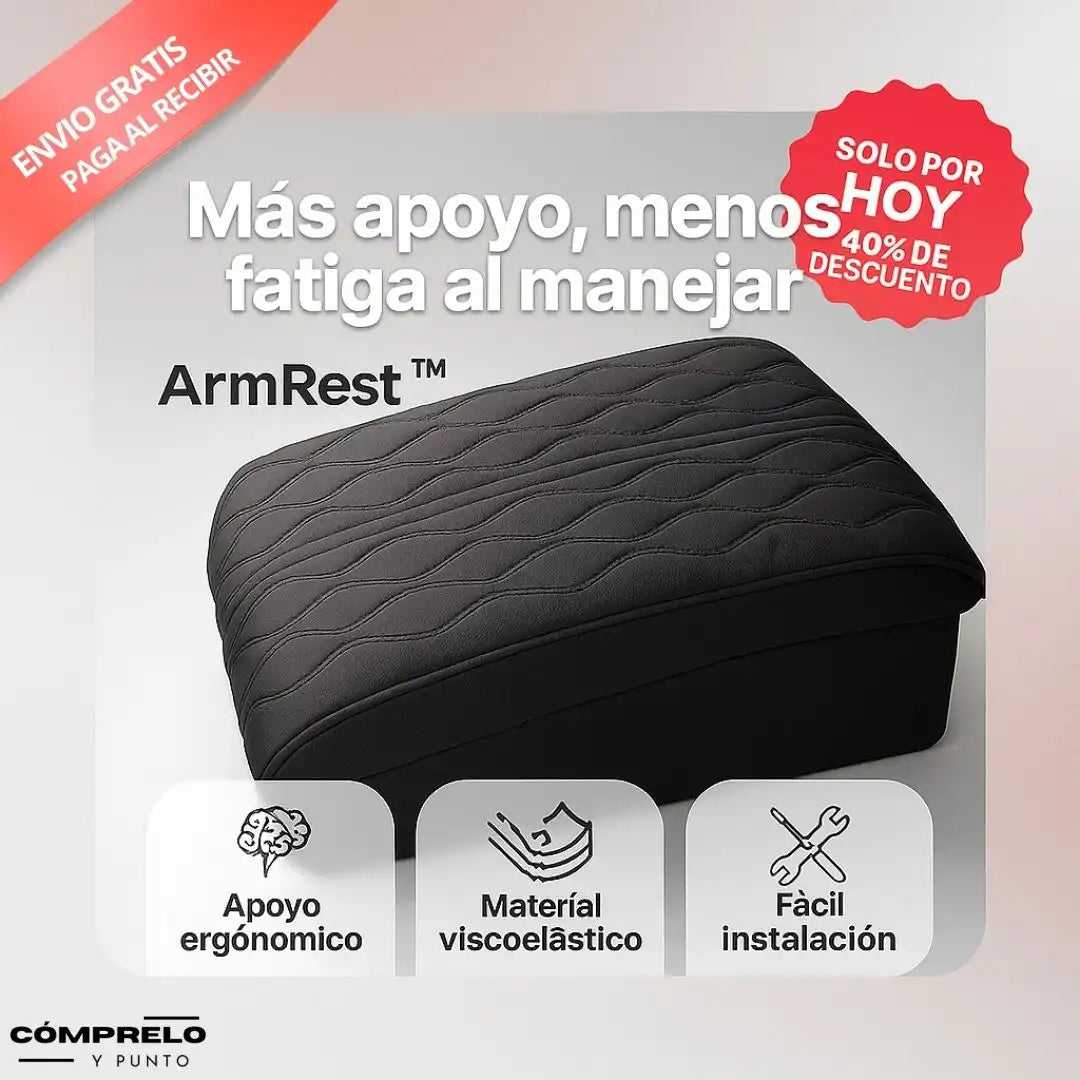 ArmRest™ - Cojín Reposa Brazos para Carro | Más apoyo, menos fatiga al manejar