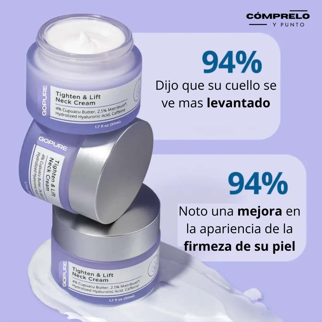 Crema GoPure: Reafirmante para el Cuello con resultados visibles en 30 días 💁‍♀️