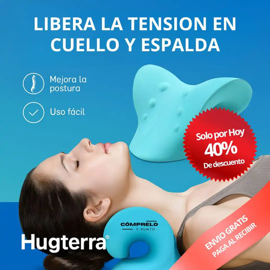 Hugterra® – Almohada de Estiramiento Cervical y Espalda