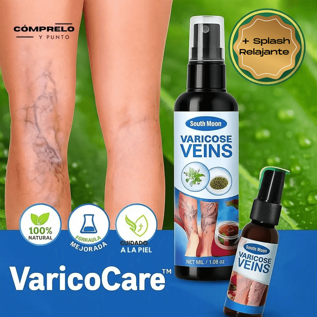 VaricoCare™ - Spray Reductor de Venas Varicosas y Alivio de Piernas Cansadas